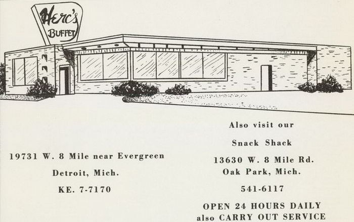 Hercs Beef Buffet - Vintage High School Yearbook Ad
